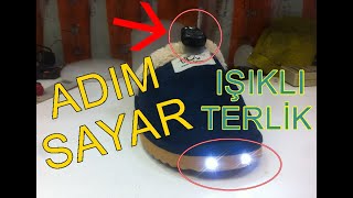 ADIM SAYAR IŞIKLI TERLİK YAPIMI PROJE ÖDEVİ [upl. by Accebber]