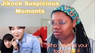 JIKOOK SUSPICIOUS MOMENTS I THINK ABOUT ALOT Reaction [upl. by Yorztif]