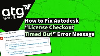 How to Fix Autodesk quotLicense Checkout Timed Outquot Error Message [upl. by Anyr821]