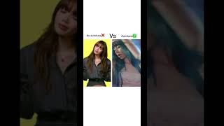 no autotune VS autotune youtubeshorts blackpink lisa lloudbylalisa newwoman [upl. by Arenat833]