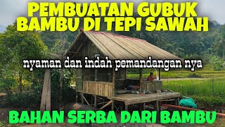 GUBUK BAMBU DI TEPI SAWAH YANG SEDERHANA  ADEM DAN INDAH PEMANDANGAN NYA [upl. by Alamak]