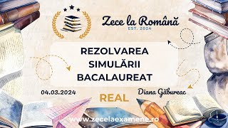 Rezolvare Simulare Examen Național Bacalaureat 2024  Limba și Literatura Română  REAL [upl. by Dreyer]