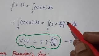 Maxwells Equation From Amperes circuital law Faradays lawEMT [upl. by Mir]