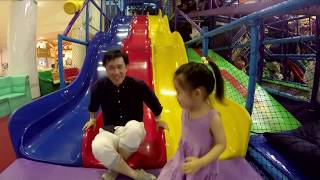 Fun Playground with a Cool 50 foot Slide Play time with Pretty Girl amp Toys [upl. by Philipines]