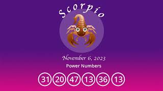 Scorpio horoscope for November 6 2023 [upl. by Ocirne557]