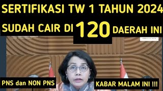 SERTIFIKASI TRIWULAN 1 TAHUN 2024 SUDAH CAIR DI 120 DAERAH INI TPG TW 1 2024 [upl. by Alrzc]