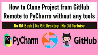 How to Clone Project from Git Remote to PyCharm IDE  PyCharm and Git Integration [upl. by Naoh]