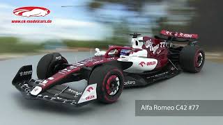 ckmodelcarsvideo Valtteri Bottas Alfa Romeo C42 77 6th Bahrain GP Formel 1 2022 Minichamps [upl. by Robinson]