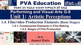 PVA G8 Unit 1 Artistic Perceptions Part4 🎬 14 FilmVideo Production Elements Basic Stages [upl. by Niabi731]