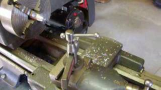 TURNING A TAPER ON THE LOGAN LATHE tubalcain [upl. by Aiem]