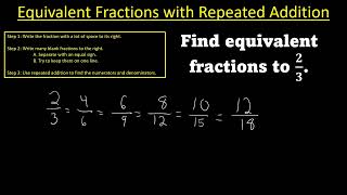 Equivalent Fractions with Repeated Addition [upl. by Milla]