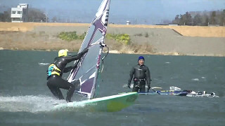 Windsurfing jibe NOVE フォワレイキ ジャイブ ・・・ ”型”を 作る [upl. by Ilwain]