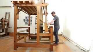 A Jacquard loom in action [upl. by Bowrah]