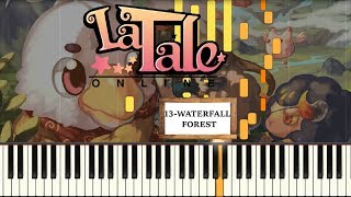 La Tale  Waterfall Forest Synthesia Piano Tutorial [upl. by Katherina395]