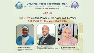 214th Interfaith Prayer for the Nation and the World [upl. by Eila]