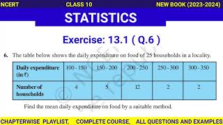 Exercise 131  Q6   Statistics  Class 10  NCERT Maths [upl. by Ermanno]