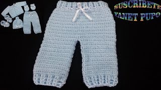 COMO TEJER PANTALONES PARA BEBÉ 🧶🍼 [upl. by Eicyak330]