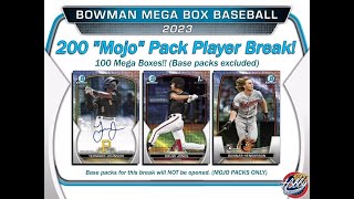 2023 BOWMAN 200 MOJO PACK Player Break 4 eBay 101024 [upl. by Ribaudo]