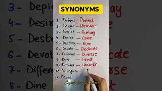 Synonyms😯 youtubeshorts english vocabulay education learn viralvideo englishlanguageteacher [upl. by Amilas]