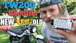 Yamaha TW200 New Vs Old Rectifier Better Performance [upl. by Savory]