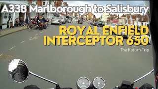 A338 Marlborough to Salisbury  Royal Enfield Interceptor 650  Sena 10c [upl. by Eelyac]