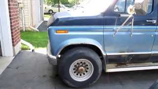 Walkaround Cold Start and Drive new 1991 E250 XLT Club Wagon Diesel [upl. by Nigen]