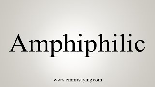 How To Say Amphiphilic [upl. by Cotsen]