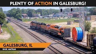 Galesburg Illinois USA  Virtual Railfan LIVE [upl. by Anytsirk230]