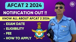 AFCAT 2 2024 Notification OUT🔥  AFCAT 2 2024 Vacancy Syllabus Eligibility  Complete Details [upl. by Ragg]