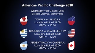 The final match of the day in the World Rugby Americas Pacific Challenge is Argentina XV v Canada A [upl. by Lefty]