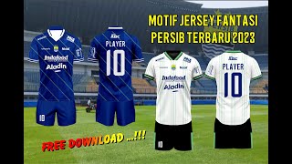 Mockup dan Motif Jersey Fantasi PERSIB Terbaru 2023 Free Download [upl. by Noet]