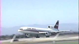 TWA L1011s at LAX  6231990  Takeoff and Landing [upl. by Ibba99]