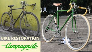 FREE BIKE RESTORATION  Rusty Campagnolo Vintage Bike [upl. by Crotty659]