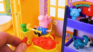 ♥PEPPA PIG♥ gets a new toy House in this Kids Learning Video [upl. by Niliac546]