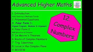 123 Complex Numbers 3 Polar Form 1  Argand Diagram Modulus amp Argument  Advanced Higher Maths [upl. by Lore]