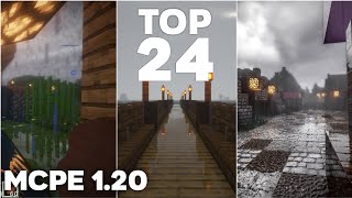 Top 24 MCPE 121 BEST Ultra Realistic Shaders for RENDER DRAGON Android iOS Windows 10 [upl. by Marnie]