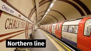 London Underground Northern line trains at Chalk Farm [upl. by Estrella]