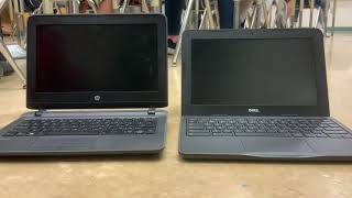 HP ProBook 11G1 2013 vs Dell Chromebook 11 3180 Boot Race 2011 Short Video [upl. by Jannel]