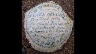 London Mudlarking  19th century Miracle Pearl Ointment jar lid [upl. by Dibrin]