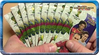 Adrenalyn XL 10 Booster Unboxing Fifa World Cup Brasil 10 Booster WM2014 [upl. by Guerra]