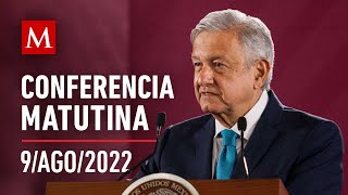 Conferencia matutina de AMLO 9 de agosto de 2022 [upl. by Ahseket]