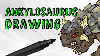 Drawing Ankylosaurus ┃ dinosaurs [upl. by Jadd35]