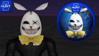 CONSIGUE HUEVO DEL CONEJO SINIESTRO GRATIS  EMBLEMA THE MIMIC del EVENTO THE HUNT en ROBLOX [upl. by Christis]