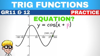 Trig functions grade 11 and 12 Determine Equation [upl. by Sherri]