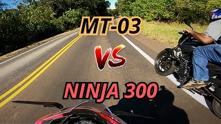 NINJA 300 vs MT03  DEITAR FAZ DIFERENÇA [upl. by Anneirda]