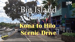 Kona to Hilo Scenic Drive  Big Island Hawaii TownScenicHomes [upl. by Jerrol564]