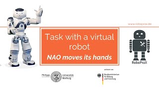 Task with a virtual robot – NAO moves its hands [upl. by Junji85]