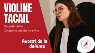 Violine Tacail  Demi finale Lysias Sceaux 2022 Plaidoirie civile [upl. by Haymes]