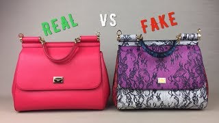 How to spot FAKE vs AUTHENTIC DOLCE amp GABBANA Miss Sicily bag handbag Monalisalikes Part 3 [upl. by Stempien]