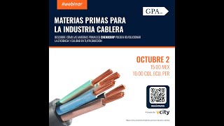 📽️ Webinar Materias Primas para la Industria Cablera 🎥 [upl. by Gamin]